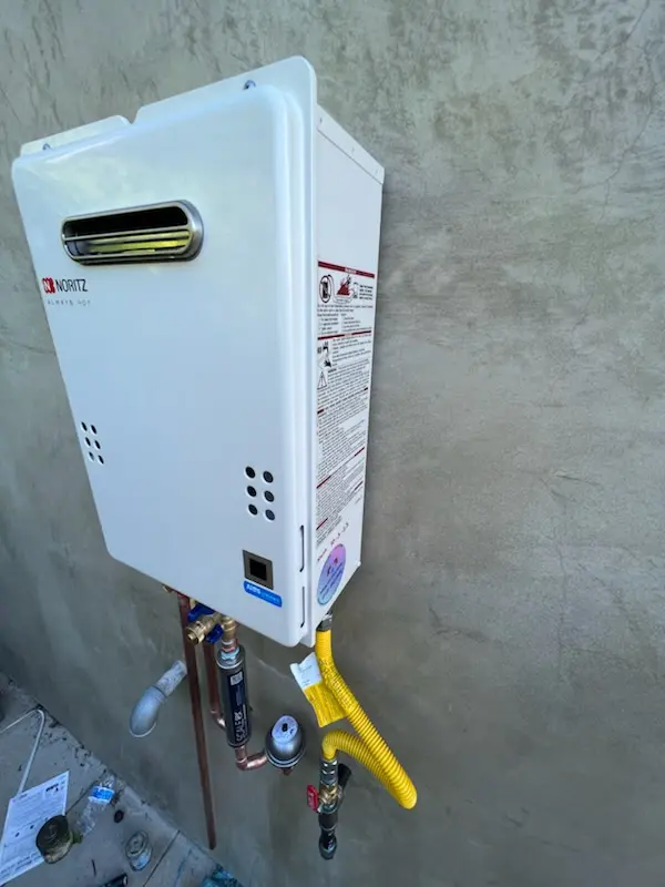 Tankless water heater installation for Dry Top homes